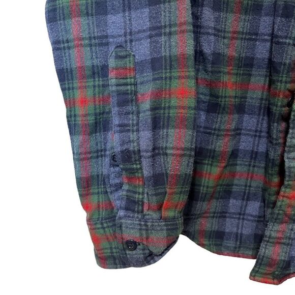 Abercrombie M flannel Abercrombie & fitch blue women’s red green EUC plaid - Picture 4 of 6